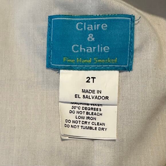 NWOT Claire & Charlie Khaki Linen Shortall Romper with Shirt Cream/Oatmeal 2T - Picture 6 of 7